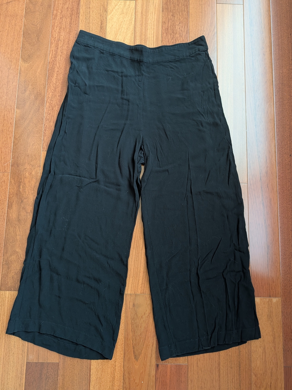 Wilfred Black Wide-Leg Cropped Pants